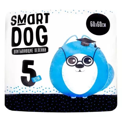 Пеленки впитывающие Smart Dog для домашних животных 60х60 19650 - фото 17421