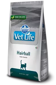 Сухой корм FARMINA VET LIFE Hairball для кошек диета выведения шерстяных комочков