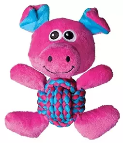 Игрушка для собак KONG Weave Knots Свинка из крепкой веревки RK21E