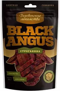 Деревенские лакомства для собак Black angus Строганина из говядины 79201833