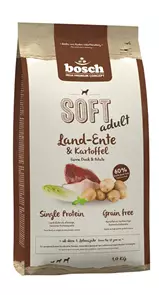 Беззерновой полувлажный корм Bosch Soft Adult для взрослых собак всех пород с уткой и картофелем Farm Duck and Potato