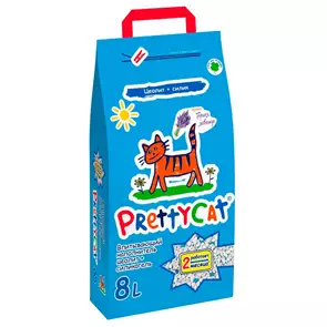 Впитывающий наполнитель PrettyCat Naturel с ароматом лаванды с деокристаллами